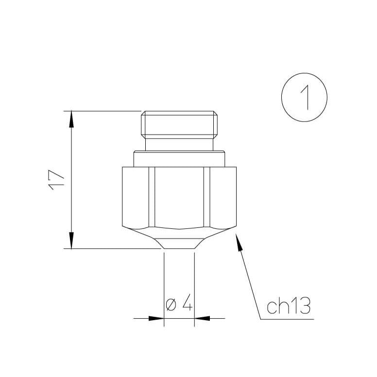 HK-Series Chromium-Plated Nozzles suitable for use with Bystronic® laser (10-pack)