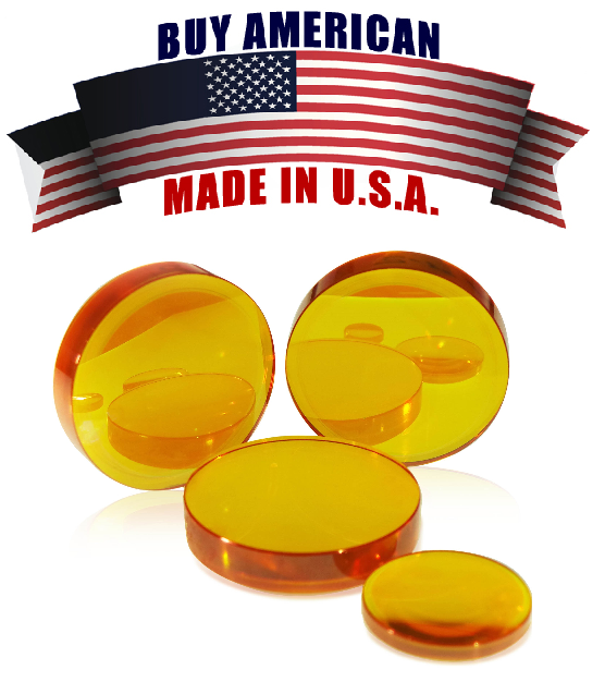 ZM50250350 - Focus Lens. Dia 50mm, FL 250mm, ET 9mm. Cut Lens. (Without RFID chip). Suitable for Trumpf(R) Laser.