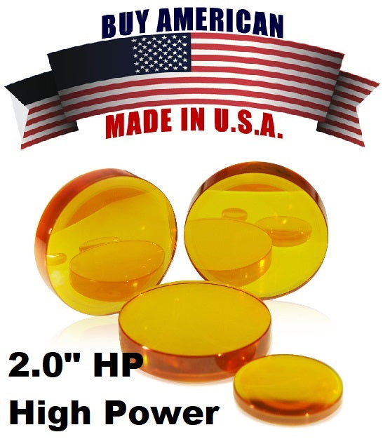 Z50ZZ00520A - Focus Lens. Dia 2.0" (50.8mm), FL 7.5" (190.5mm), ET .380" (9.65mm). Suitable for Mazak (R) Laser Low Absorption HP