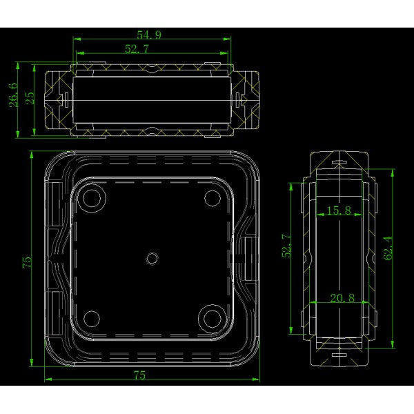 Clear Membrane Box (75mm X 75mm X 25.20mm) Protect your LENS.
