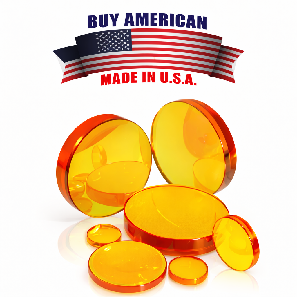 ZnSe Focus Lens – Dia. 1.5" (38.1 mm), FL 7.5" (190.5 mm), ET 0.291" (7.4 mm) – Compatible with Trumpf® CO₂ Laser (Ref. PN 97517)