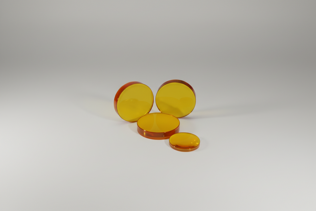 Focus Lens.  Dia 2" (50.8mm), FL 5.19" (131.8mm) ET .380" (9.65mm). ZnSe Meniscus.