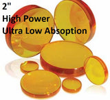 Focus Lens.  Dia 2" (50.8mm), FL 5" (127mm) ET .380" (9.65mm). ZnSe Meniscus.