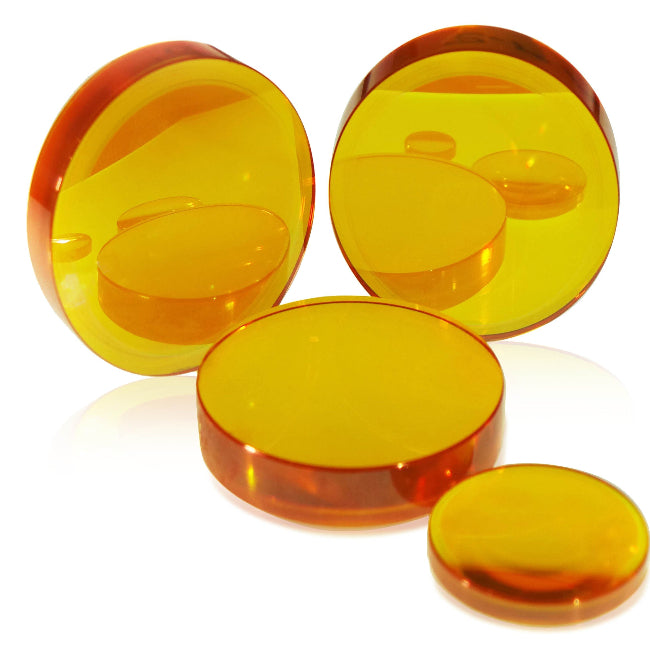 W015 - Focus Lens. Dia 2.0" (50.8mm). FL 7.5" (192.5mm), ET .380" (9.65mm). ZnSe Meniscus.